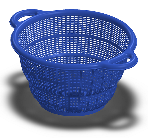 淘米盆镂空塑料盆模型3D图纸 x_t格式